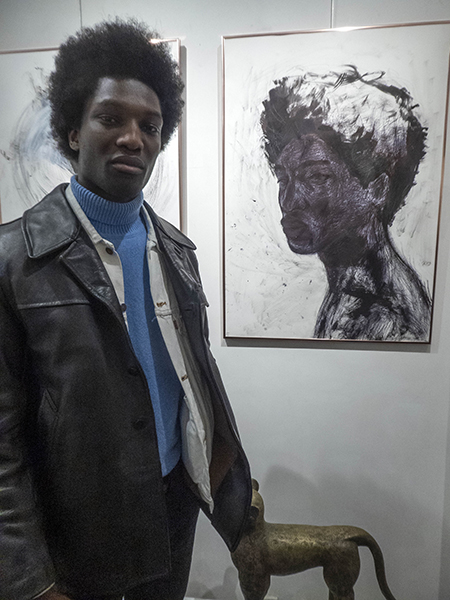 Josué Comue and self-portrait